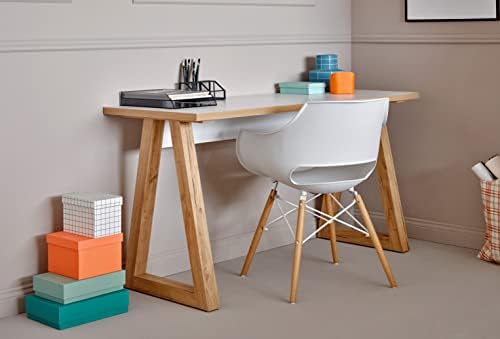 Amazon Brand - Movian Club Office Desk, 129.5 x 54.9 x 76.2 cm, White