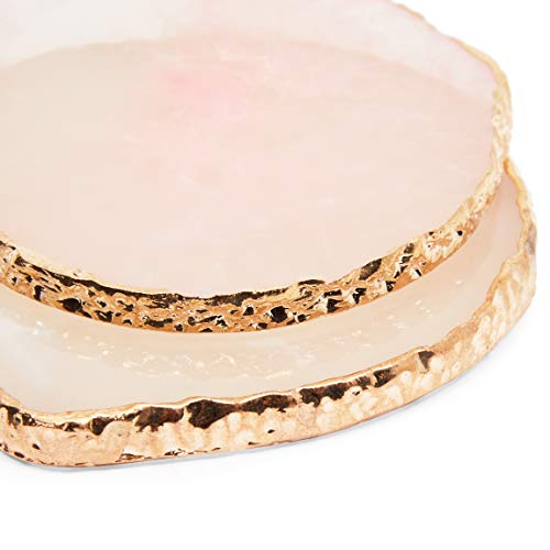 Resin Stone Nail Art Palette For Acrylic Manicure, Salon (Pink, Gold, 2 Pack) #TOP6