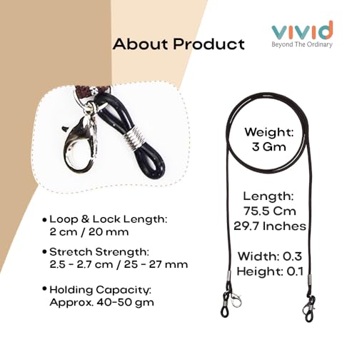 Image of Unisex Specs Holder Hook & Loop Anit Slip Eyewear Lanyard Nylon Strap Chain