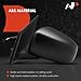 A-Premium Pair (2) Driver and Passenger Side Power Door Mirror - Compatible with Mitsubishi Mirage 2015 2017-2022, Mirage G4 - Non-Heated Manual Folding Black Outside Rear View Mirror