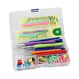 Tusmad Supremo Aldo Knitting Crochet Hook Needle Set (Large) 53 Pcs Ergonomic Knitting Needle Kit, Knitting Needle Kit Organizer with 16Pcs Soft Grip Handles Hooks, Tapestry for Hand Knitted