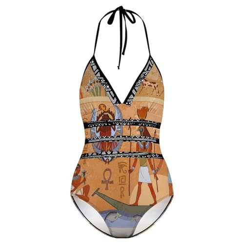 Maillot de bain une pièce vintage pour femme | Élégant monokini de natation rétro - 4