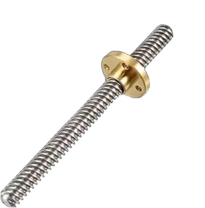 Tornillo T12 de acero inoxidable con paso de 4 mm, 1 pieza(650mm)