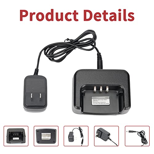 Baofeng Battery Charger Base With Us Adapter For Baofeng Bf-H6 Two Way Radio Tidradio Td-H6 Tenway Uv-H6 Radios Etc Walkie Talkies #TOP3