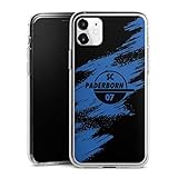DeinDesign Silikon Hülle kompatibel mit Apple iPhone 11 Case transparent Handyhülle SC Paderborn 07 Fanartikel Bundesliga