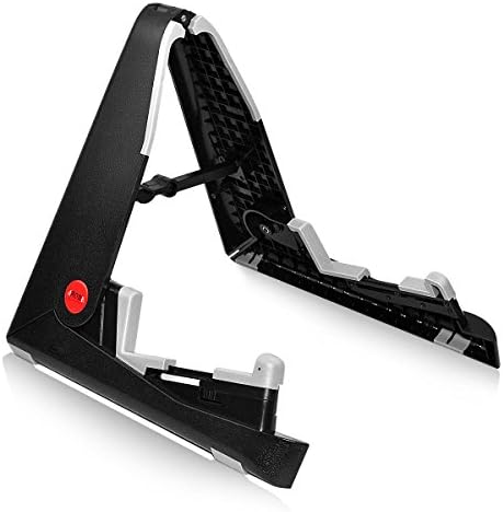 Guitar Bass Stand Portable Adjustable Folding Space Saving For Pro Bass Acoustic Electronic Guitar Stand Extendable Holding Arm Silicon Cushion, by LC Prime