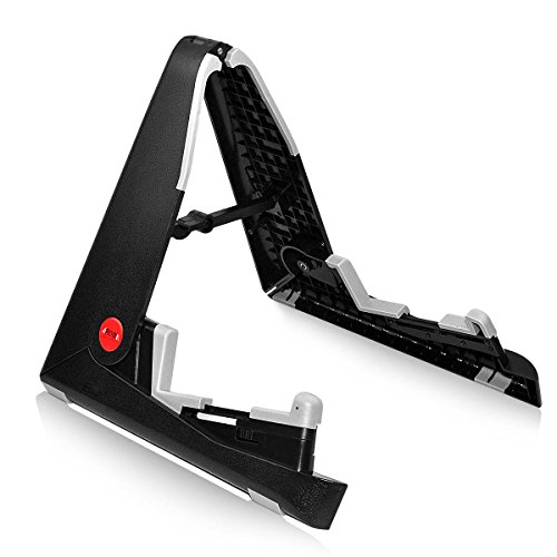 Guitar Bass Stand Portable Adjustable Folding Space Saving For Pro Bass Acoustic Electronic Guitar Stand Extendable Holding Arm Silicon Cushion, By Lc Prime #TOP25