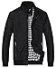 Chouyatou Men's Active Lightweight Softshell Zipper Bomber Jacket (Large, Black)