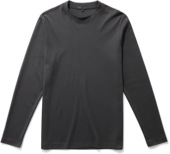 Robert Barakett Mens Long Sleeve USA Grown 100% Pima Cotton High Crew Neck Tee T-Shirt