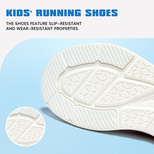 EQW Kids Wide Width Shoes, Boys Girls Lightweight Athletic Sneakers Pink by EQW - Image 5