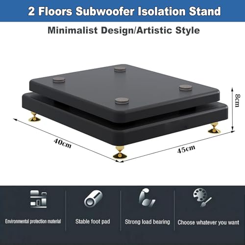 Support d'isolation caisson de basses 40x45cm lot de 2