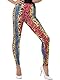 Smiffys Leggings mit neonfarbenem Leopardenmuster, Einheitsgröße