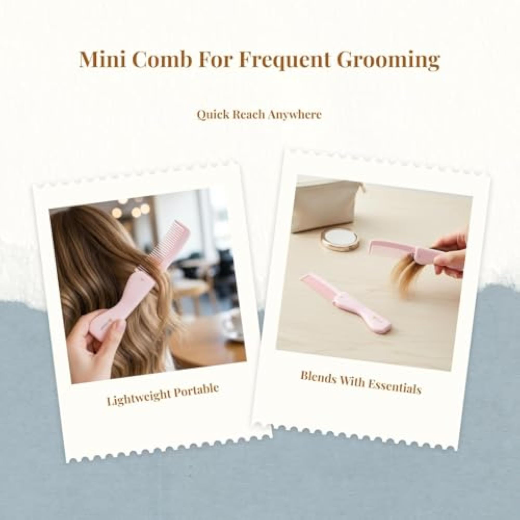 Portable Mini Standard Folding Comb, Travel Styling