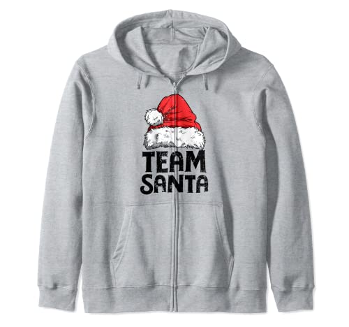 Team Santa Christmas Squad Family Matching Pajamas Boys Men Sudadera con Capucha
