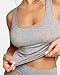 SOULVOR Women's Natrelax Pajamas Tops Sleeveless Modal Ribbed Tank Fitted T-Shirt Sleep Comfort Sleepwear Lounge Shirt Moon Heather Grey - Semi Sheer X-Large