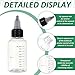 BENECREAT 15 Pack 50ml Transparent Plastic Dispensing Bottle with Twist Cap and Graduated Measurement for Liquids, Inks, Oils, Arts and Crafts