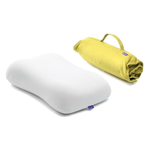 Cushion Lab Travel Deep Sleep Pillow Compact Memory Foam Neck Pillow for Sleeping Portable Pillow for Hotels Camping
