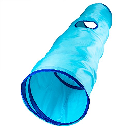 Collapsible Cat Crinkle Tunnel | Interactive Play Tube For Kittens, Pets & Small Animals With Peek Hole And Storage Bag | Great Toy For Exercise, Hiding, Hunting, Rest #TOP1