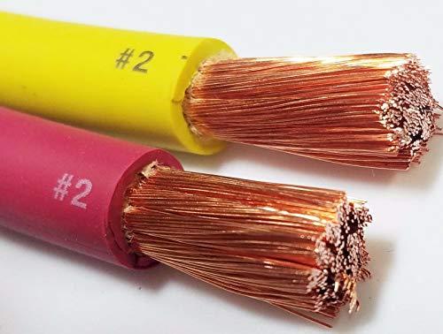 steel-charms 12' FT 2 AWG Gauge EPDM HD Welding Cable 6' RED 6' Yellow USA New
