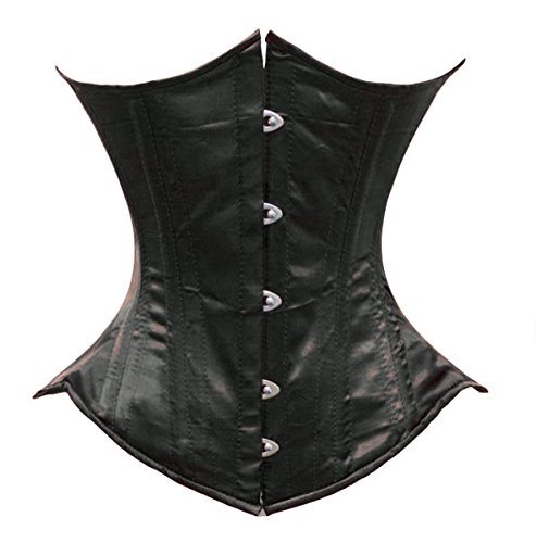 luvsecretlingerie Heavy Duty 26 Double Steel Boned Waist Training Satin Underbust Shaper Corset for Wider Hips #450-SA