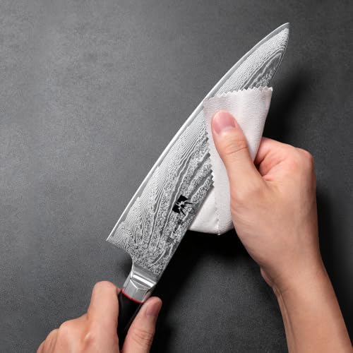 Chef Knife Damascus with VG10 Steel 8 inch Reinforced Tip G10 Handle - 3