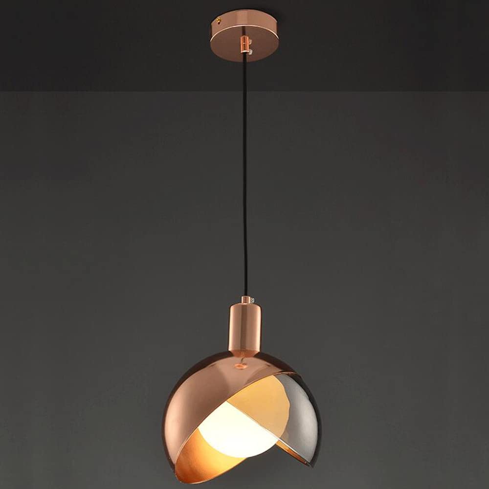 FYZDLAOR Modern Pendant Light,Glass Pendant Ceiling Fixture,Adjustable Length Chandelier,for Bedroom Bedside Table Kitchen Island Dining Room Hallway Interior(with Bulbs)