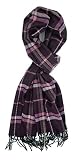 Plum Feathers Super Soft Luxurious Cashmere Feel Winter Scarf (Modern Purple plaid)