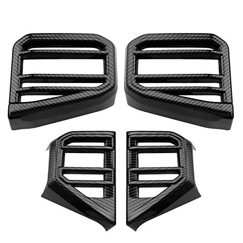 Intget 4Pcs Car Side Dashboard Ac Outlet Vent Cover For 2022 2023 Toyota Tundra Accessories Carbon Fiber Center Console Air Vent Cover Trim For Toyota Sequoia Accessories 2023 (Side Ac Outlet Cover) #TOP6