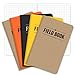 Field Notebook - 3.5"x5.5" - Combination of Kraft, Black, Orange, Yellow - Graph Memo Book - Pack of 5