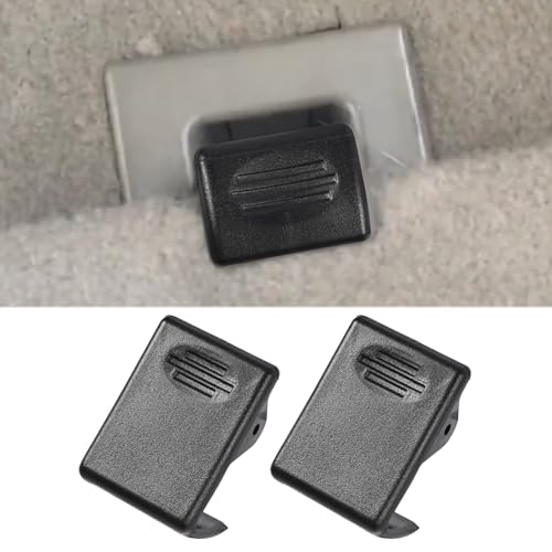 BILLFARO 2Pcs Second Row Rear Seat Latch Clip Repair Fix,Seat Back Folding Latch Button Lock Release Cover for Tahoe for Suburban (1500 or 2500) for Yukon for Yukon XL (1500 or 2500) 2000-2006 (Black)
