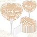 Burbell 50 Pcs Wedding Hand Plastic Fans Lace Boho Bridal Shower Favors Bulk for Guests Retro Wedding Handheld Fan with Handle Thank You for Celebrating with Us Favors for Ceremony Bridal Shower Decor