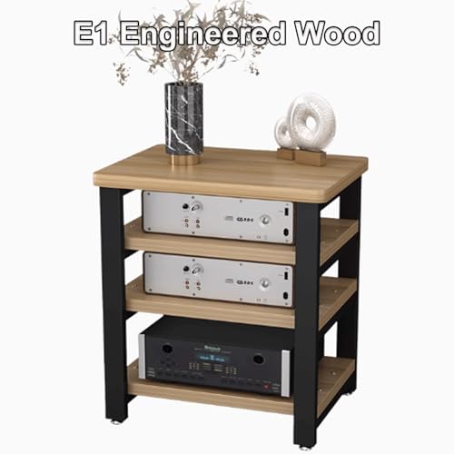 Soporte altavoces y torre de rack de audio de tres niveles con base antideslizante 4