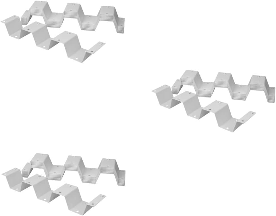 Home Basics Hexagon Pattern Honeycomb Easy Snap On 8 Piece Plastic Partition Customizable Drawer Divider Organizer Set for Undergarments, Socks, Belts, Ties, Handkerchiefs, White (3)