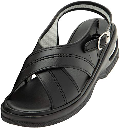 ストリックスデザイン エアークロスサンダル ナースサンダル Lサイズ ブラック 16×24×10cm KN-070