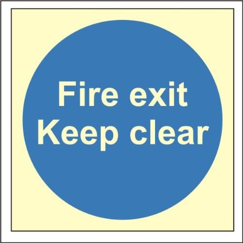 Cartello “Uscita Antincendio Mantenere Libero” – Vsafe, Glow In The Dark, 100x150 Mm