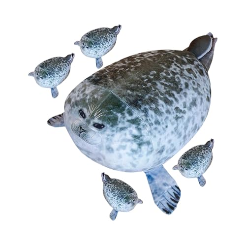 Seal Stuffed Animal ? Chubby Plush Pillow, Soft Cuddly Toy, Cute Marine Design, Comfort Texture, Lightweight Snuggle | Ideal for