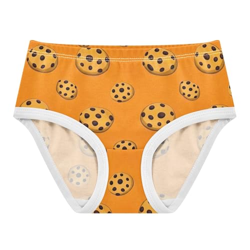 Chocolate Cookies Orange Girls Underwear Toddlers 2t Cotton Cute Panties Girl Stylish Undies Kids Briefs
