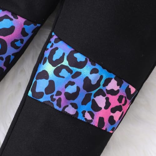 Image of Girls Fall Winter Outfits Cartoon Animal Long Sleeve Crewneck Sweatshirt Top+Sweatpant 2 Piece Clothing Set 3-9T