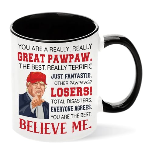 Viberty Pawpaw Christmas Gift, Paw Paw Gifts for Grandpa From Granddaughter, Grandson for Birthday, Fathers Day, Christmas, Funny Gift Idea, Ceramic Mug 11Oz