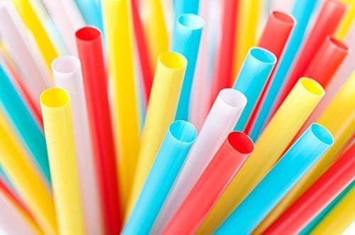 Assorted Colors Smoothie Straws, Pack of 100 Pieces