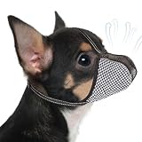 Muselière pour chien de petite taille, en maille respirante, anti-morsure, anti-léchage, mastication, respirant, réfléchissant, réglable pour le toilettage et le balayage