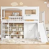 TOBOGGAN LUDIQUE : Le toboggan de ce lit mezzanine 1 place pour enfants présente une surface lisse, sans angles vifs et résistante à l'usure, garantissant une utilisation en toute sécurité. Il permet aux enfants de se défouler tout en stimulant leur curiosité et leur imagination.