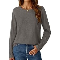 GKBK Women's Crew Neck Long Sleeve T-Shirt (Dark Gray in Various Sizes)