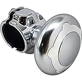 Salty Reef - Steering Wheel Suicide Knob - Fits steering wheels up to 1' vertically and 1 1/2' horizontally - Plastic (Silver)