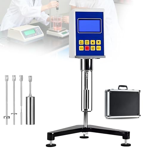 DPLXQPP - DPLXQPP Viscosimètre Rotatif Numérique Ndj-5s,1-100,000 Mpa.S,4 Rotors,écran LCD,Précision ±3% pour Peinture,Encre,Cosmétique,Alimentaire,Adhésifs,équipement De Test De Laboratoire