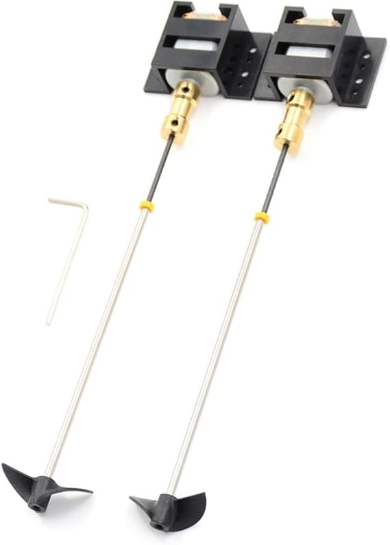 DIY RC Boat Drive Kit 2 Sets, 130 Motor Propeller Shaft Assembly Model Ship Upgrade and Replacement for Black