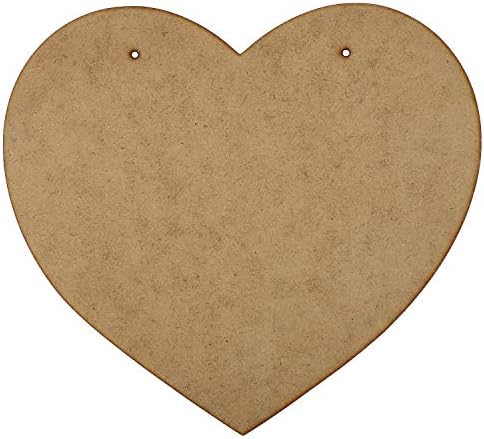 Creative Deco 4 x Wooden Hearts for Crafting | 150 x 130 x 3-4 mm | Craft Cutout Blank Shape Plaques | MDF Board Signs Heart Shapes | Perfect for Arts & Crafts, Painting, Varnishing, Decorating