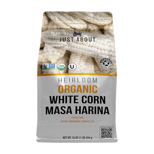 Just About Foods Organic Heirloom White Corn Masa Harina 1lb
