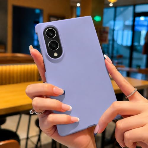 Image of amazon basics Slim Matte Hard PC Back Cover Case for Samsung Galaxy Z Fold 8 with Integrated Hinge Protection and Smooth Anti-Fingerprint Finish (Midnight Purple)