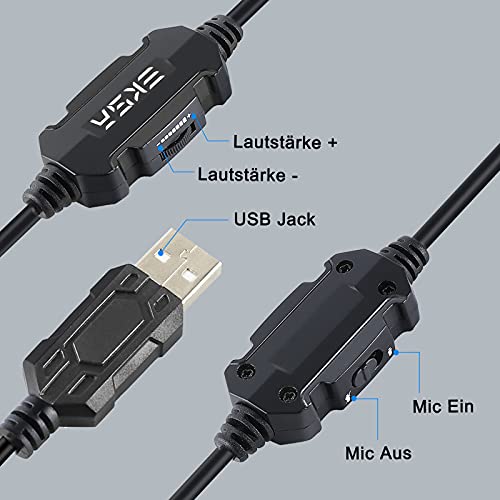 EKSA H12E USB PC Headset mit Mikrofon für Büroanwendungen